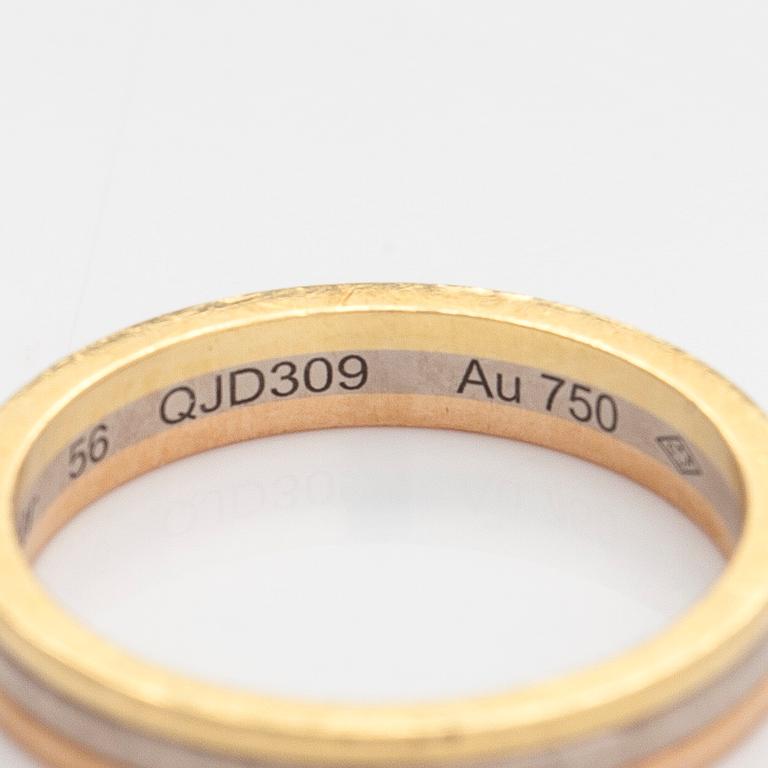 Cartier, an 18K three-colour gold "Vendôme Louis Cartier" ring.