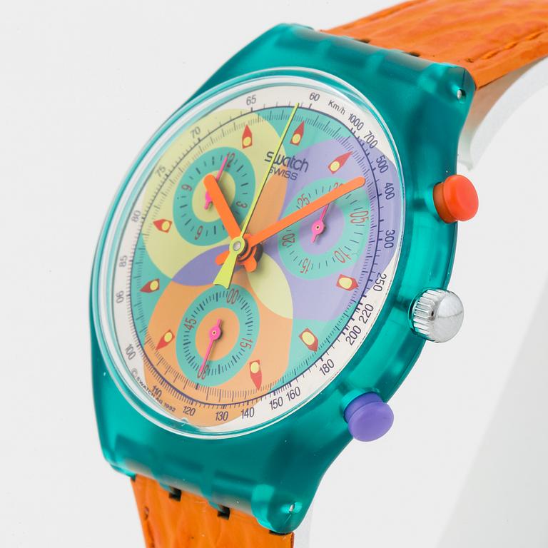 SWATCH, Chrono, Sound, wristwatch, 37.3 mm.