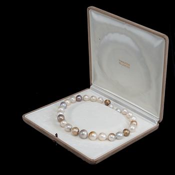 A NECKLACE, Biwa pearls Ø 10 - 14 mm.