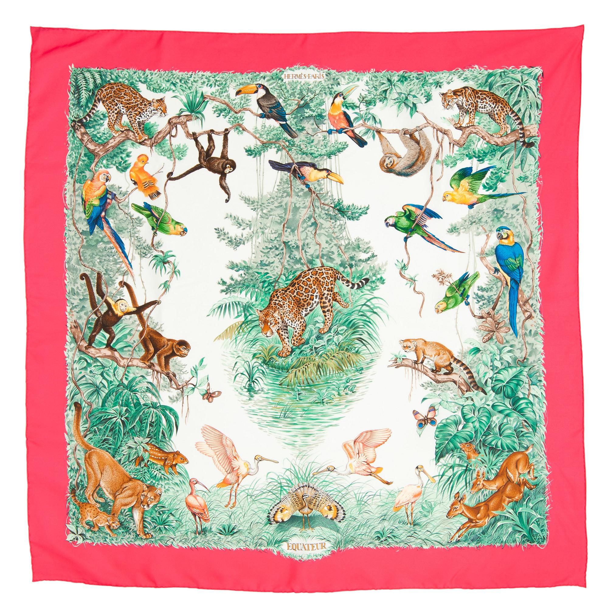 HERMÈS, scarf, "Equateur".