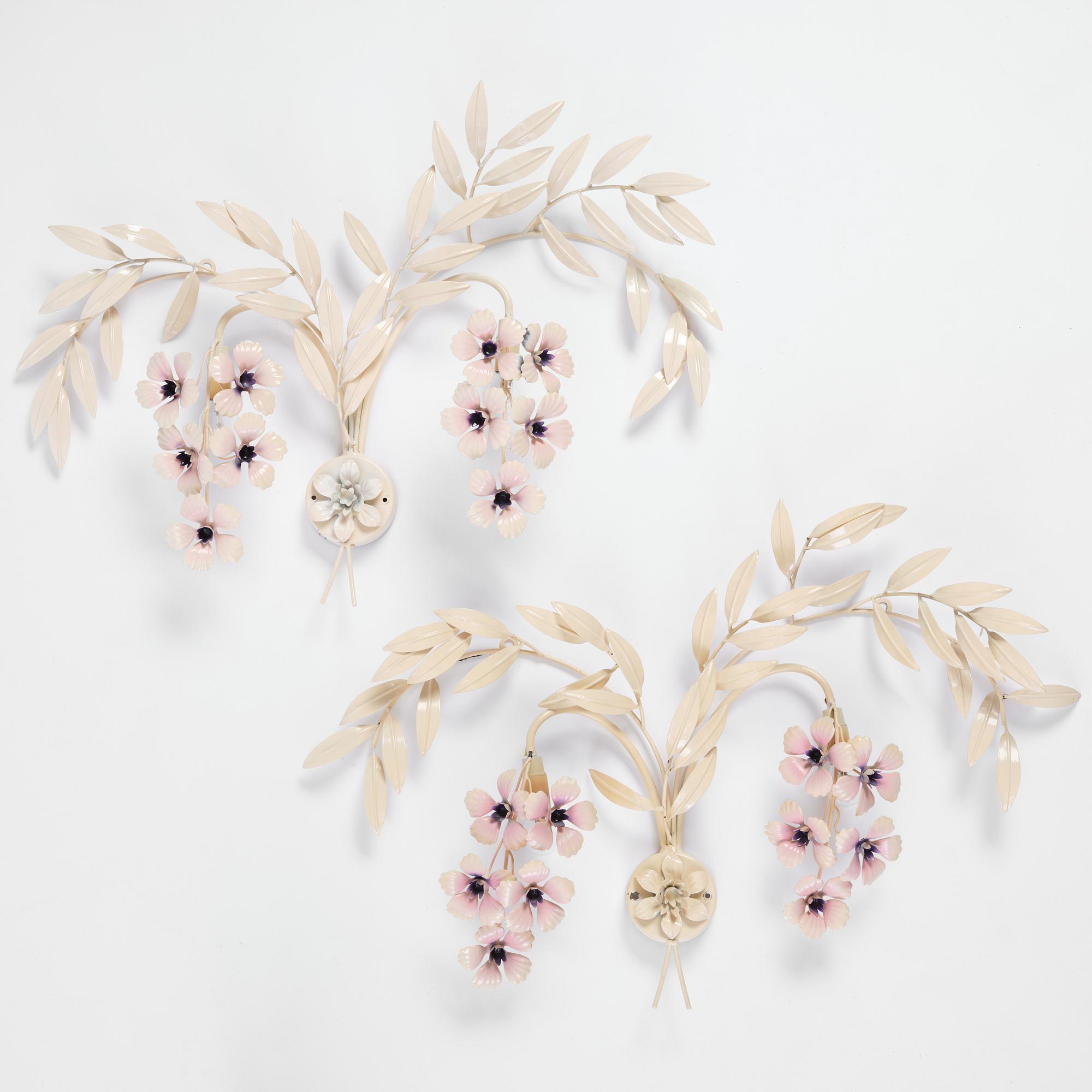 Vägglampor, ett par, 1900-talets andra hälft.