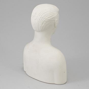 STIG LINDBERG figurin i parian, "Mannen med masken", Gustavsberg 1970-tal. Modellen formgiven 1944.