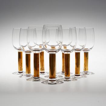 VITVINSGLAS, 10 st, "Nobel", Gunnar Cyrrén, Orrefors,