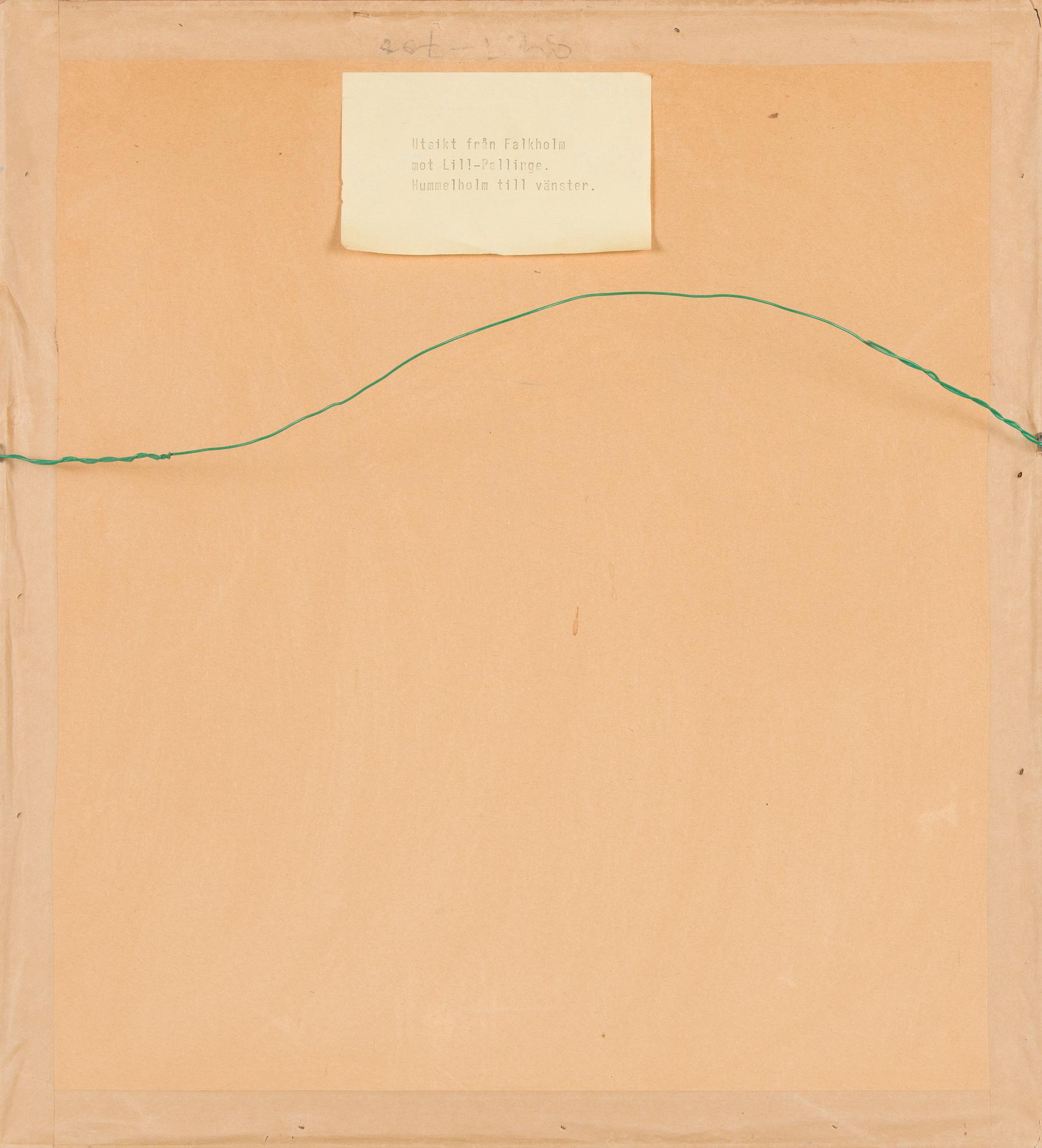 Margareta Ahlstedt-Willandt, Utsikt från Falkholm mot Lill-Pellinge. Hummelholm till vänster.