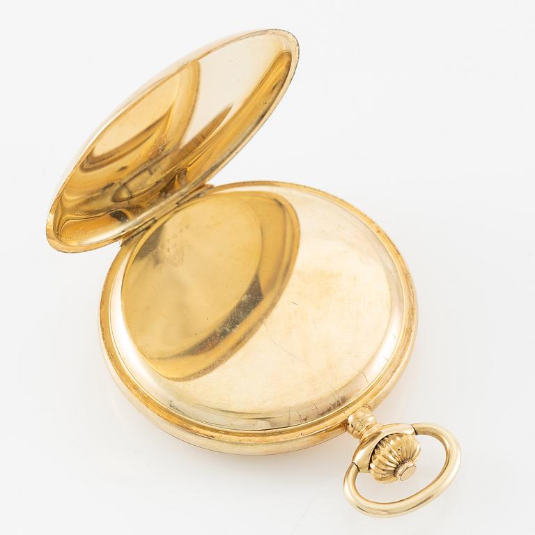 Pocket watch, 14K gold, Viking, hunter, 51.5 mm.