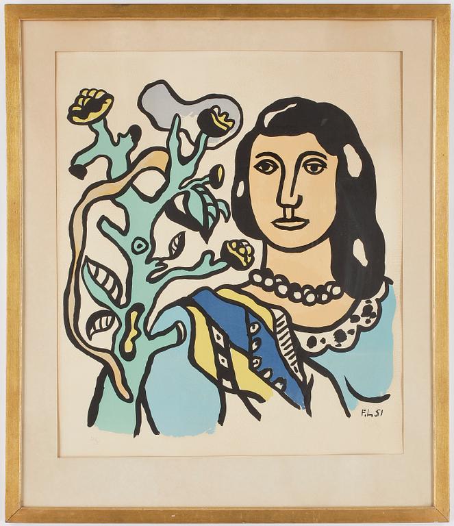 FERNAND LÉGER, färglitografi, 1954, signerad och numrerad 22/75.