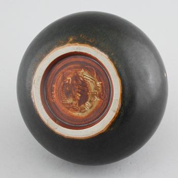 Unique stoneware vase by CARL-HARRY STÅLHANE, Rörstrand, signed, third quarter of the 20th century.