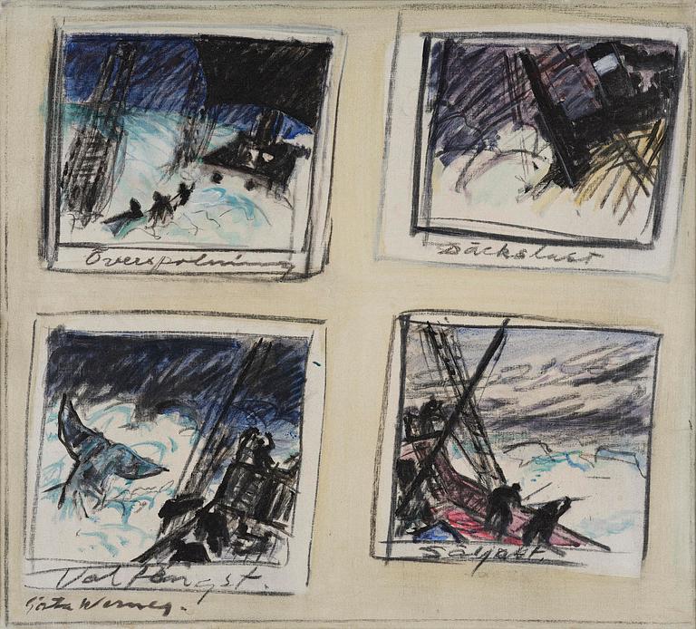 Gösta Werner, Marine motif.