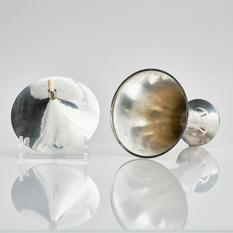 Wiwen Nilsson, a silver beaker with lid, Lund, Sweden 1927.