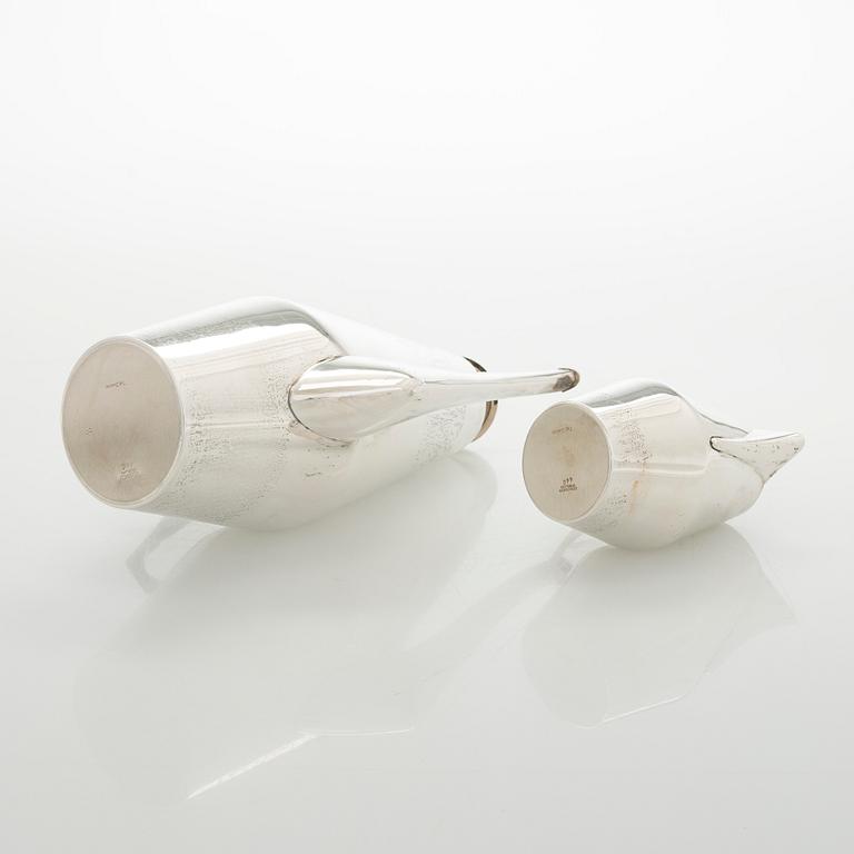 John Prip, a three-piece ‘The Diamond’ sterling silver coffee set for  Reed & Barton, c. 1960s.