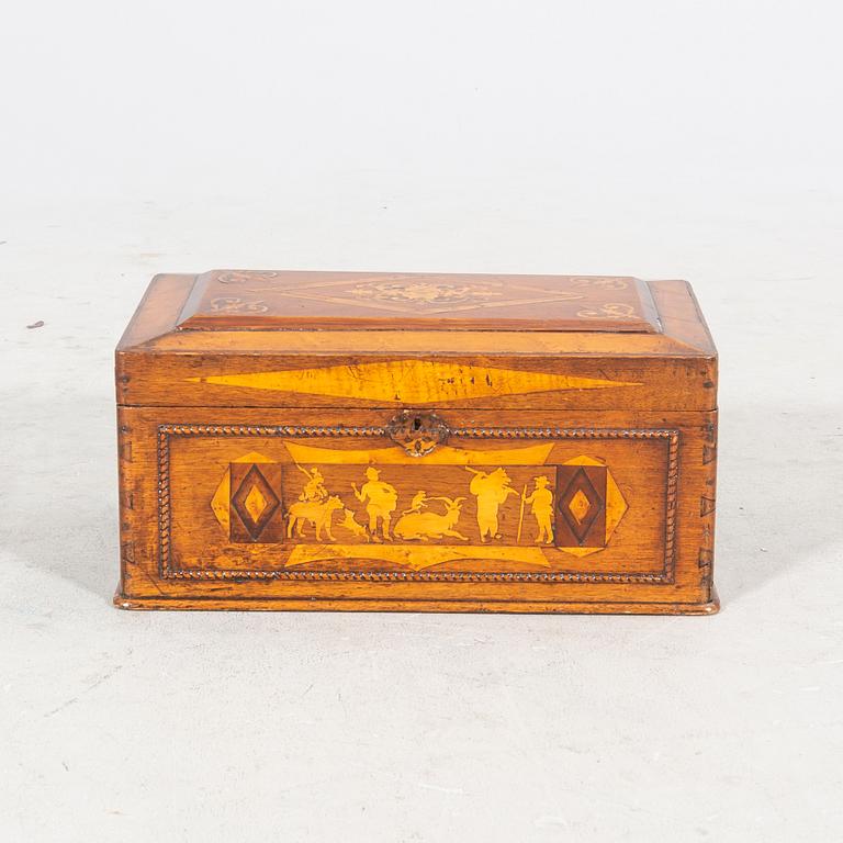 An 18th century mahogany box.