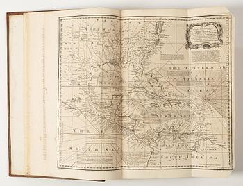 JOHN HARRIS (1667?-1719), 2 vol, Navigantium atque Itinerantium Bibliotheca or a compleat Collection of Voyages and Travels, andra utökade uppl, London 1744-48.