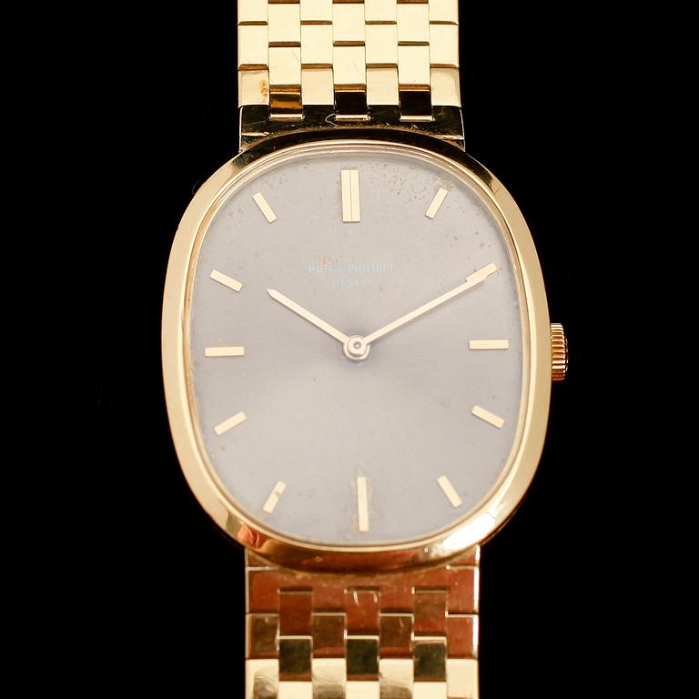 ARMBANDSUR, 18 k guld, Patek Philippe, Ellipse, Geneve. Vikt med urverk ca 64 gram.