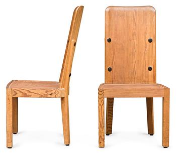 736. A pair of Axel Einar Hjort pine "Lovö" chairs, Nordiska Kompaniet, Seden 1930's.