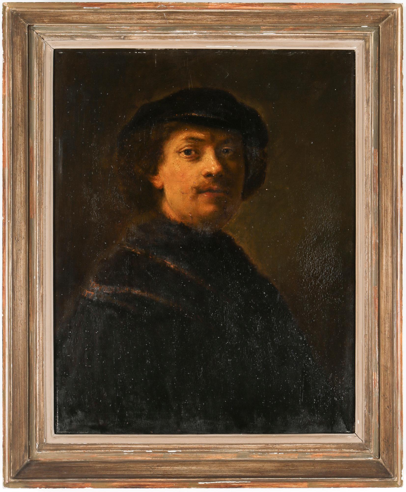 REMBRANDT, kopia efter. 1800-tal. Olja på pannå.