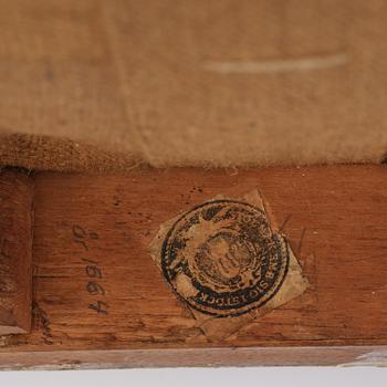 A pair of late Gustavian Klismos chairs by E- Ståhl (master in Stockholm 1794-1820).