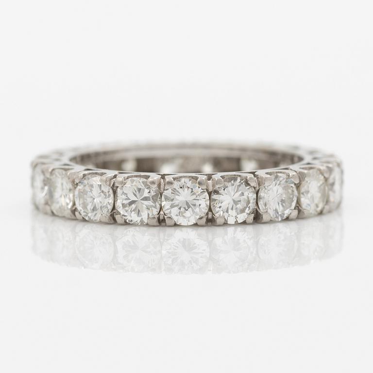 H. Stern ring, full eternity, platinum set with brilliant-cut diamonds, certificate from H. Stern included.