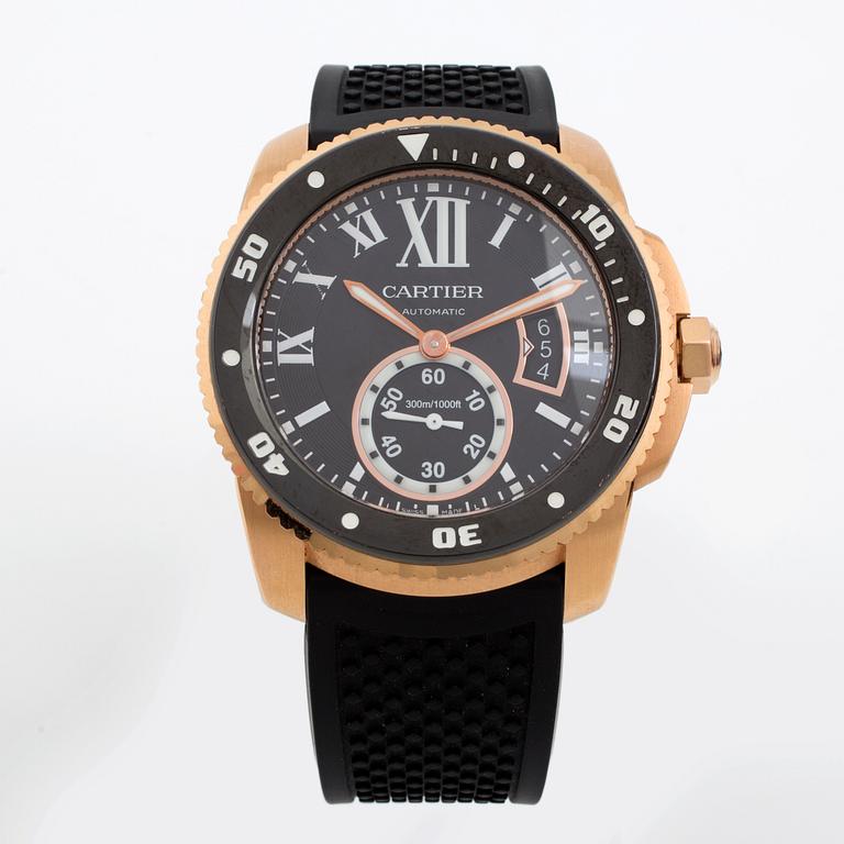 CARTIER, Calibre de Cartier Diver, (300m/1000ft), wristwatch, 42 mm,