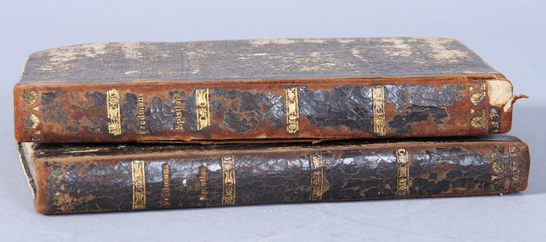 BÖCKER, 2 st, "Fredmans epistlar", 1836, samt "Fredmans sånger", 1836.