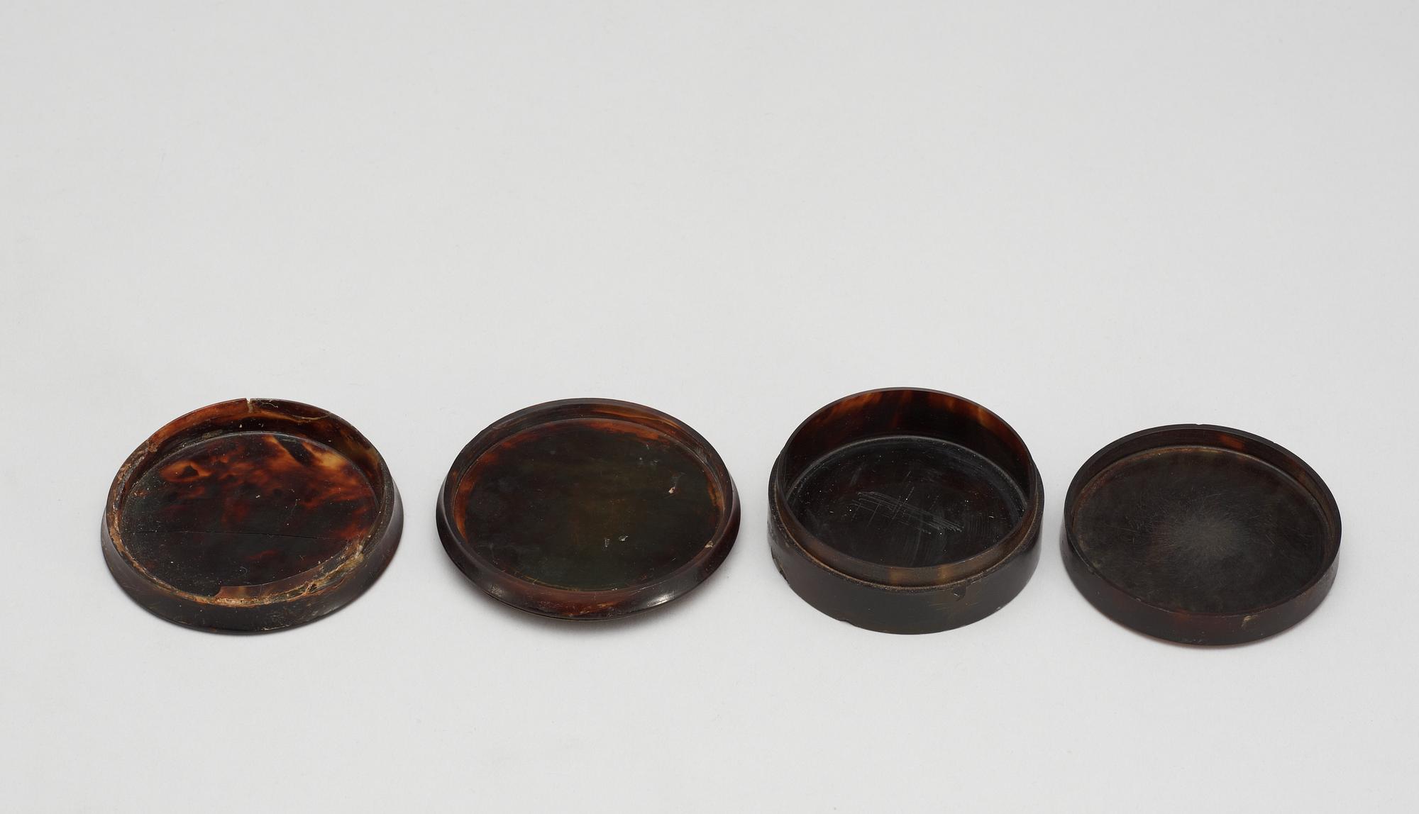 Two early 19th century turtle boxes.