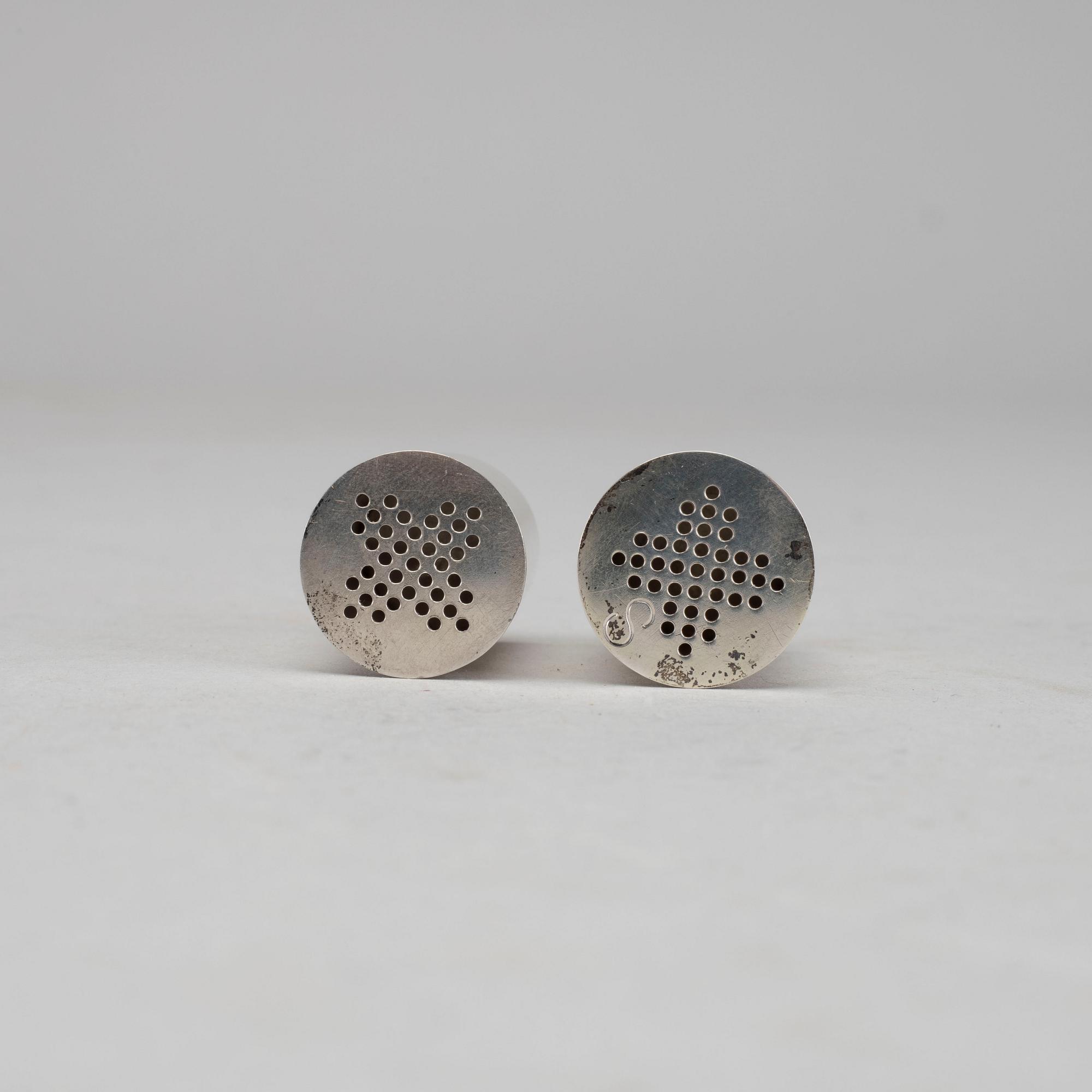 WIWEN NILSSON, silver, ett par, SALT OCH  PEPPARSTRÖARE, Lund, 1960-1961.