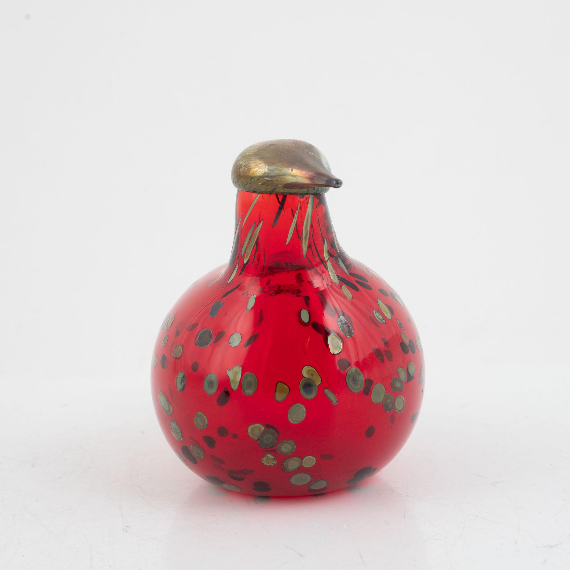 Oiva Toikka, glasfågel, "Ruby bird".