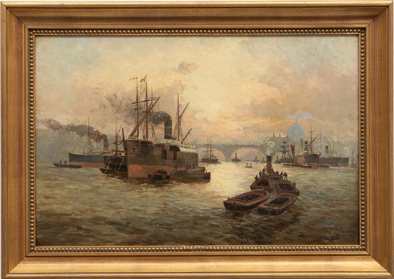 Charles John de Lacy, Harbour Scene.