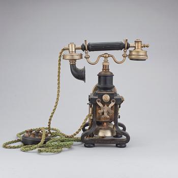 BORDSTELEFON, "Taxen", märkt "Rikstelefon", Ericsson, 1892 års modell.