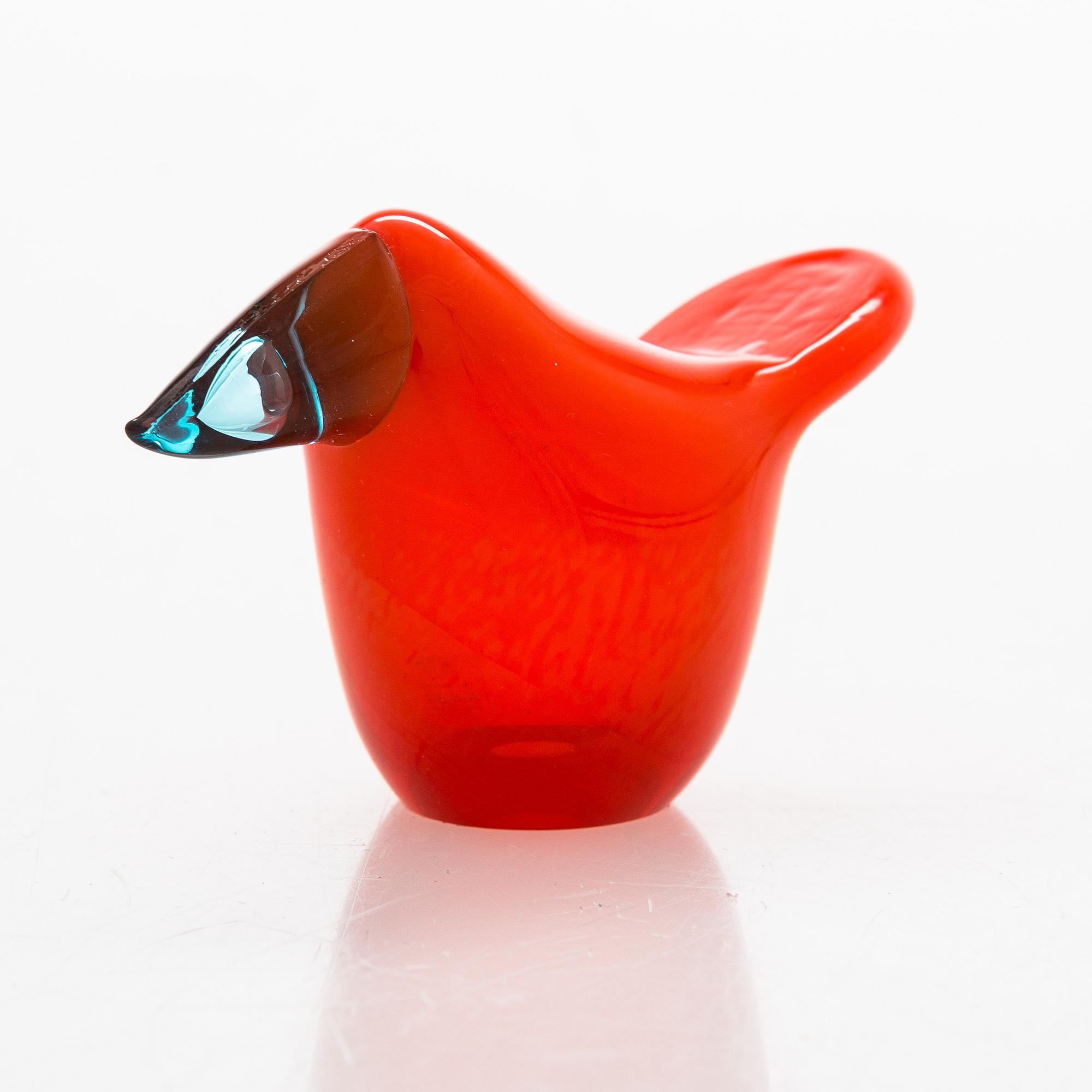 Oiva Toikka, glass bird signed Oiva Toikka Nuutajärvi Notsjö. 1972-78.