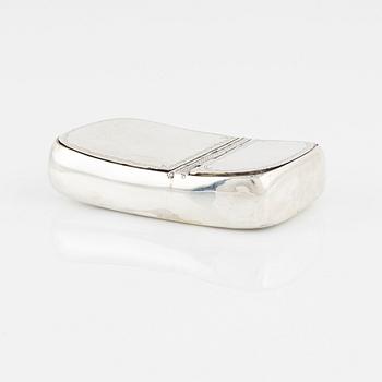 A Swedish Silver Double Box, Silver, mark of Gustaf Lindegren, Helsingborg 1828.