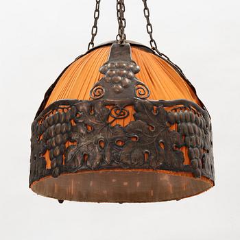 An Art Nouveau ceiling light.