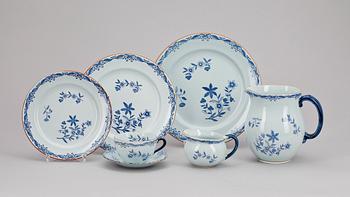 PARTI SERVISDELAR, 41 st, flintgods, "Ostindia", Rörstrand.