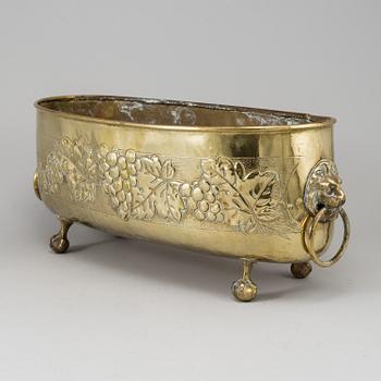 A 19th century brass jardiniere.