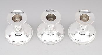 LJUSSTAKAR, 3 st, silver, K & EC, Göteborg 1961 och 1969.