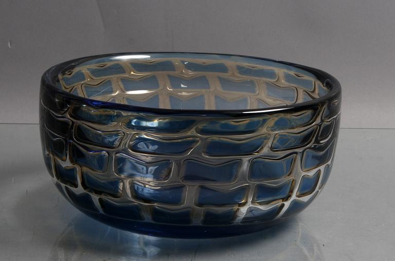 SKÅL, glas, ariel, Ingeborg Lundin, Orrefors, 1966, sign.