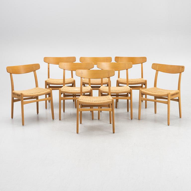 Hans J Wegner, stolar, 8 st, CH 23 "Spisestolen", Carl Hansen & Son, Odense, Danmark.