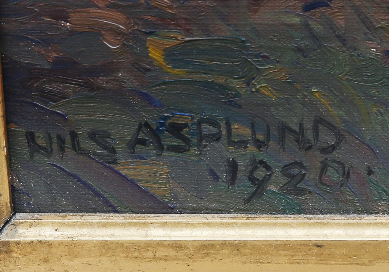 NILS ASPLUND, olja på duk, signerad 1920.