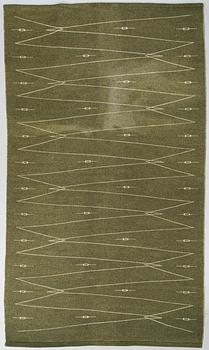 Aappo Härkönen, A 1960s flat weave rug 'Trilli' manufacturer  Mattokutomo Oy, Finland. Circa 280x165 cm.