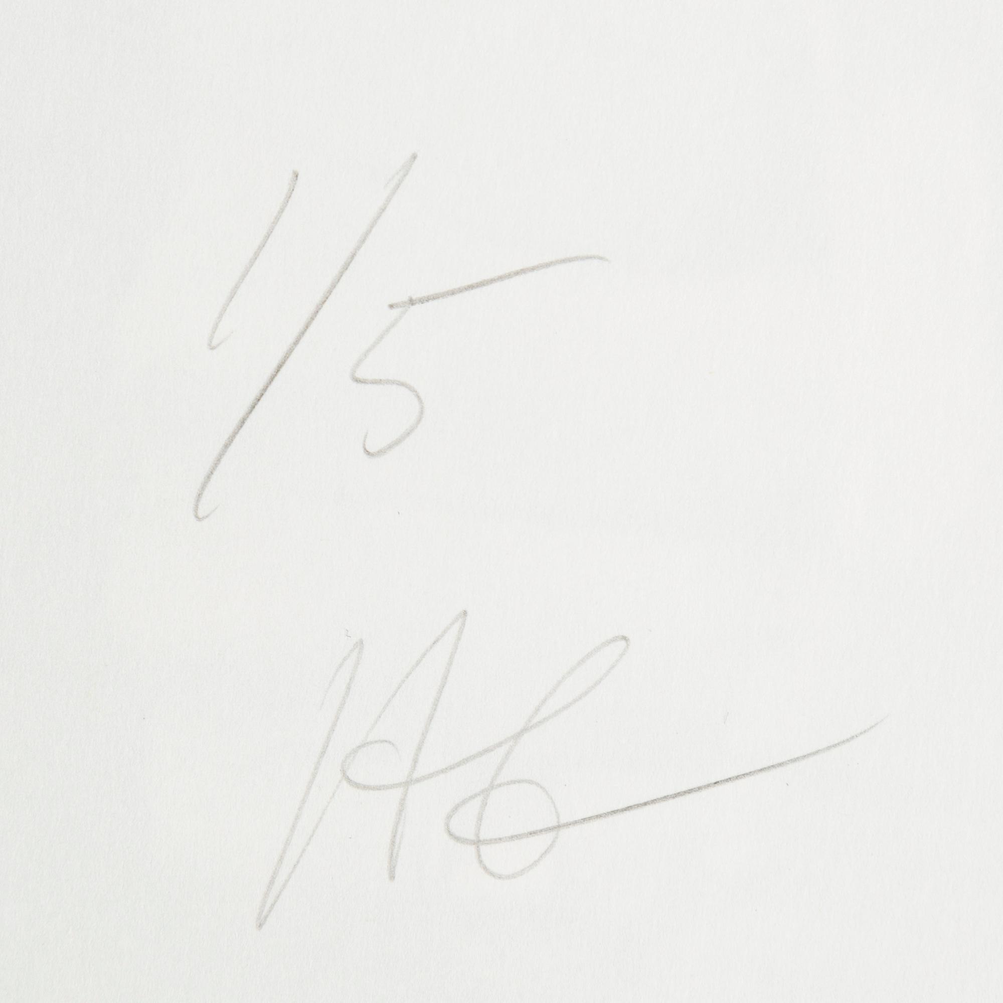 HANS GEDDA, photograph signed and numbered 1/5.