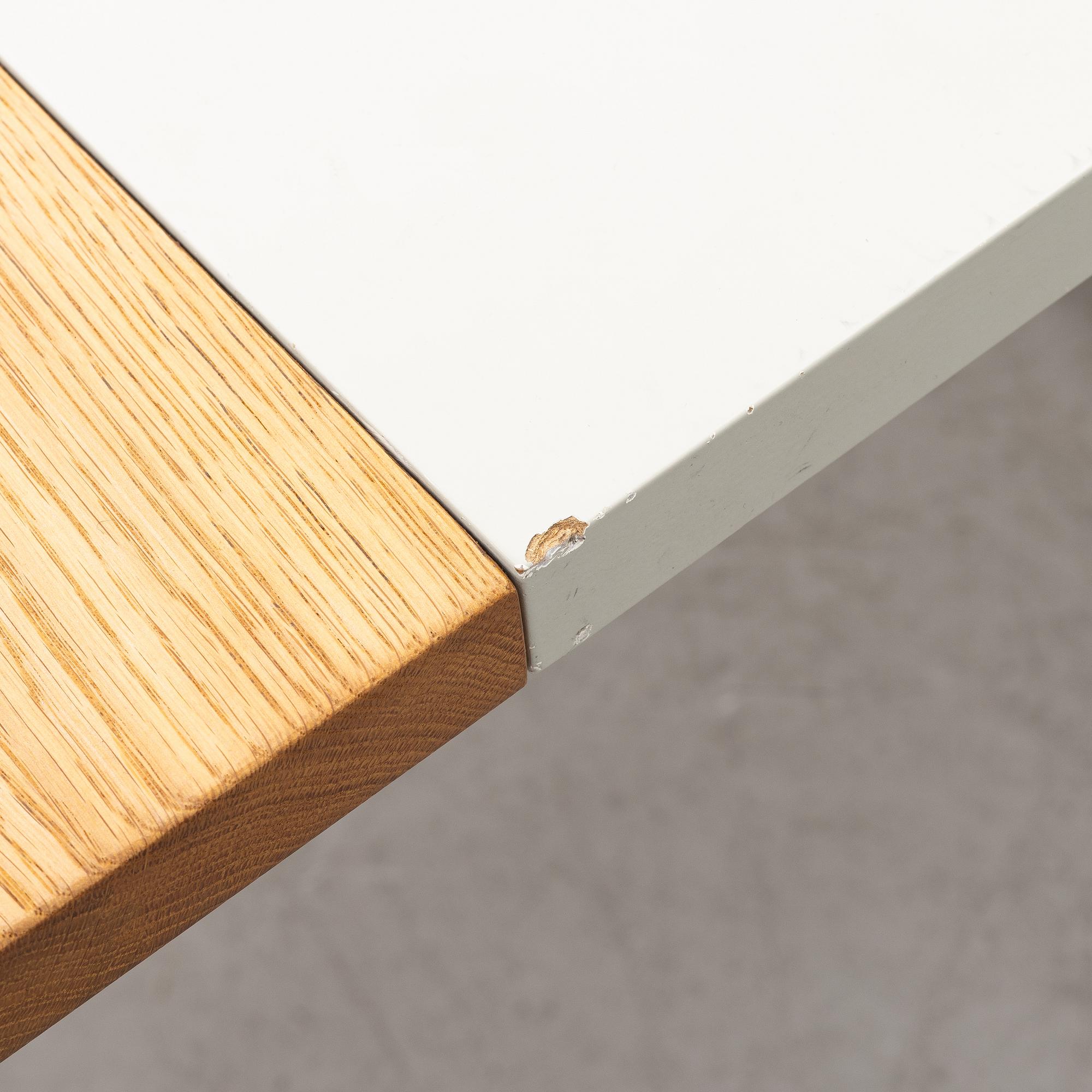 A contemporary dining table.