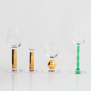 Gunnar Cyrén, 23 glasses from the "Nobel"-series, Orrefors, Sweden.