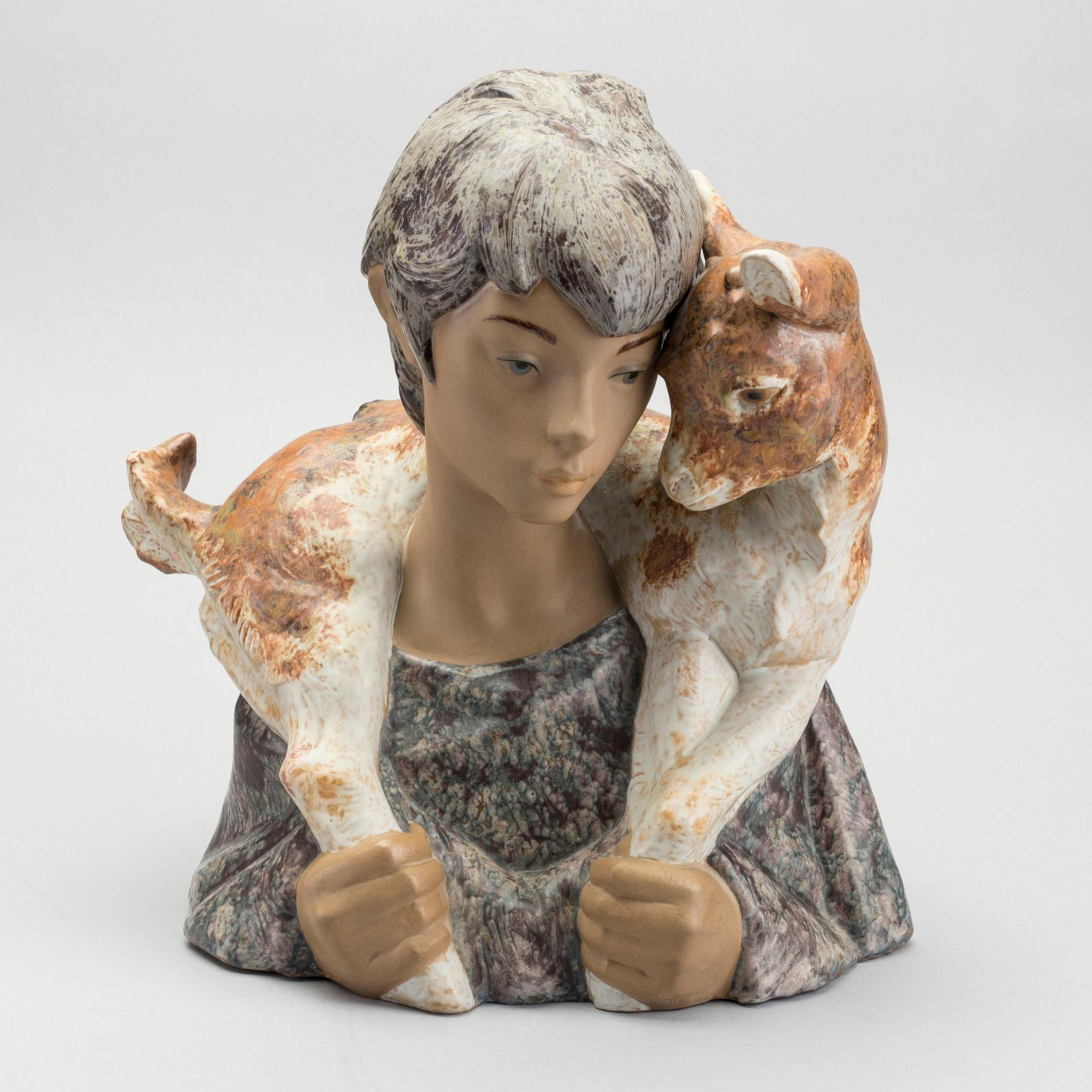 LLADRO, figurin signerad glaserad keramik 1900-talets andra hälft.