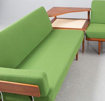 SOFFGRUPP, 3 delar, "Minerva", Peter Hvidt och Orla Mölgaard- Nielsen, France & Son, Danmark, 1950-tal.