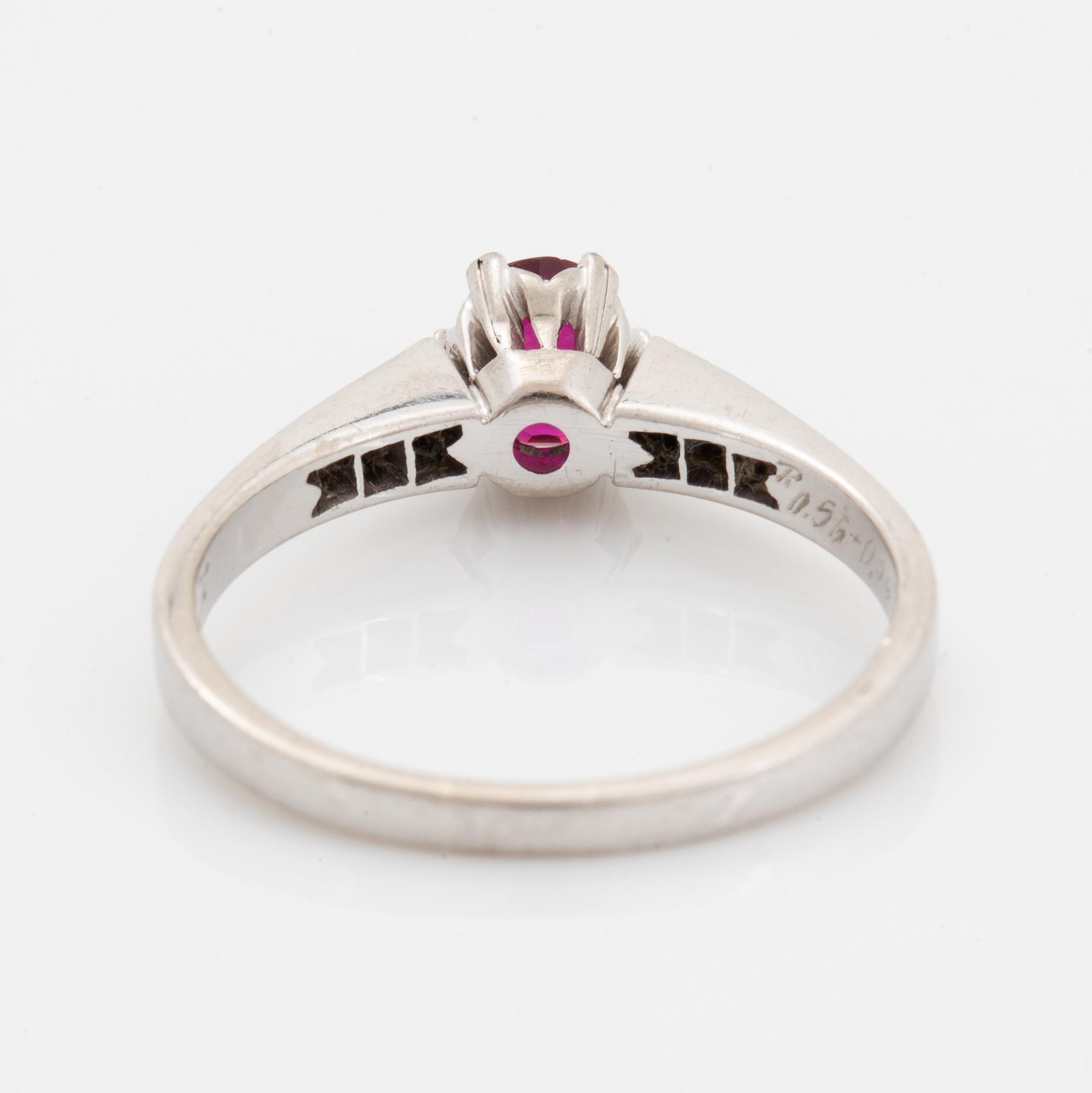 Ruby and diamond ring.