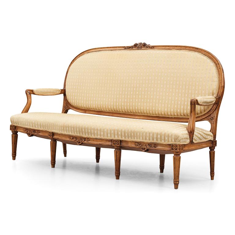 A Gustavian sofa, Stockholm, second part of the 18th century.