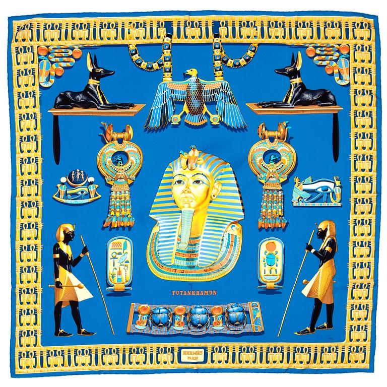 HERMÈS, scarf, "Tutankhamon".