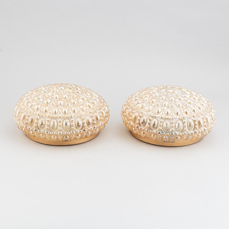 Taklampor/vägglampor, ett par, Glashütte Limburg, Tyskland, 1900-talets andra hälft.