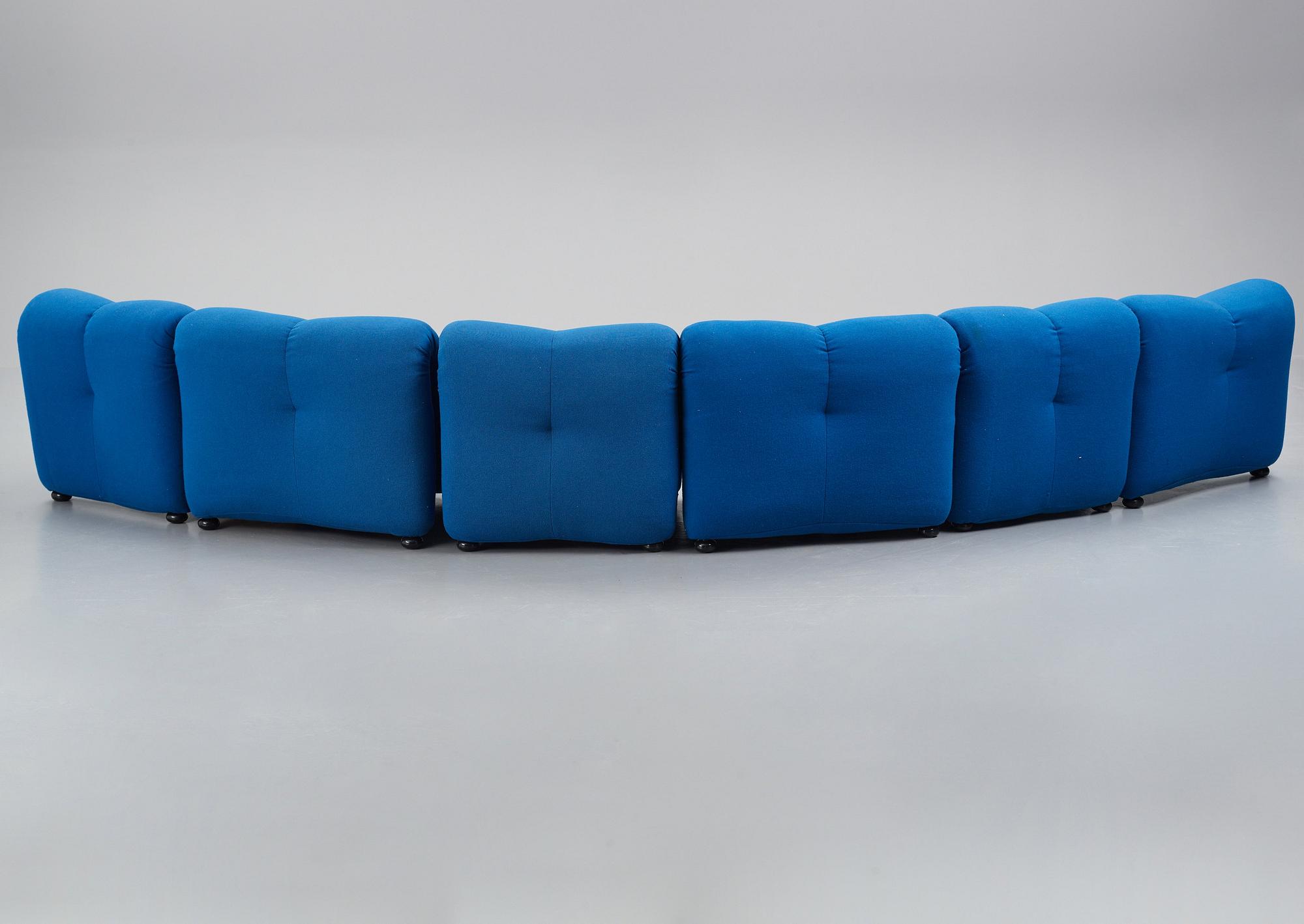 Jan Ekselius, a modular sofa, 'Etcetera Modul', J.O. Carlssons Möbel AB, Vetlanda, Sweden 1970s.