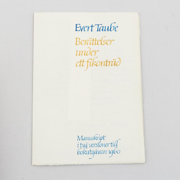 Unikt arbetsmaterial för en bok av Evert Taube.
