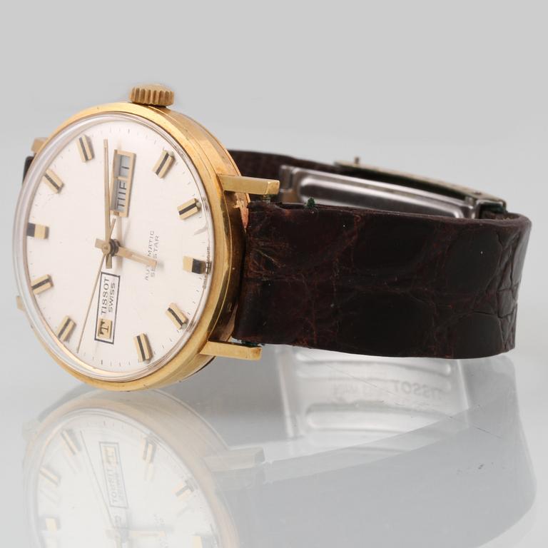 ARMBANDSUR, 18 k guld, Tissot, "seastar".